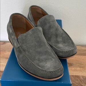 Reaction Kenneth Cole Charcoal Suede Men's Slip-Ons